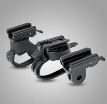 Load image into Gallery viewer, Bicycle Headlight Holder Front LED Lamp Buckle Quick Mount Release Helmet Adaptor Bracket Light Switch 360°Rotation Flashlight Mount Holder Bicycle Cycle Bike Front Torch Mount LED Headlight Holder Clip Clamp Rubber For Diameter Flashlight
