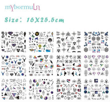 Load image into Gallery viewer, New Geometric Letter Nail Sticker Water Slider Winter Decal Christmas New Year Gift Nail Slider Temporary Tattoos Women Nail Art Stickers Water Transfer Decals Design Nail Art Supplies Manicure Acrylic Nail Foil Stencils Decorations
