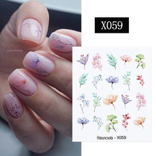 Load image into Gallery viewer, Spring Simple Green Theme Water Decal Sticker Flower Leaf Tree Summer Slider For Manicuring Nail Art Watermarks Art Decoration Manicure Tools Nail Watermark Decals iridescent Decoration Nail Self-Adhesive Decals Nail Stickers Water Transfer Fresh Nail
