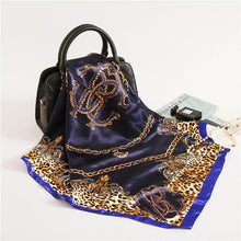 Load image into Gallery viewer, Luxury Long Soft Square Silk Scarves Lightweight Elegant Satin Silk Soft Head Wrap Escharpe Hijab Scarf Muslim Female Silky Shawls Wrap Hair Head Scarves Bandanna For  Women 90*90cm
