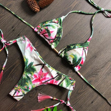 Load image into Gallery viewer, Popular Women's Beachwear  Bikini Set Swimwear Push-Up Padded Swimsuit Floral Bikini Set Low Rise Ruffled Two Pieces Swimsuit Push Up Bathing Suit Swimwear
