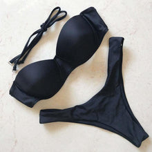 Load image into Gallery viewer, Bikini Push Up Swimsuit Female Swimwear Women's Bathing Suits Push Up Underwire Bikini Set Padded Two Piece Swimsuits Women Two-pieces Durable Bikini Set With Bra Cup Modern Bathing Suit
