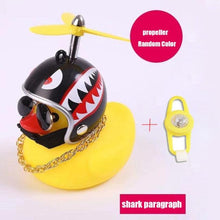 Load image into Gallery viewer, Yellow Small Bike Duck Bicycle Bell Luminous Normal Duck Ducky Bicycle Airscrew Helmet Wind Motor Riding Cycling Lights Horn Rubber Duck Helmet Bike Horn Bell Car Decoration Bicycle Horn
