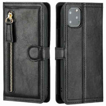 Load image into Gallery viewer, Zipper Wallet Flip Case For iPhone With Wireless Charging Support
