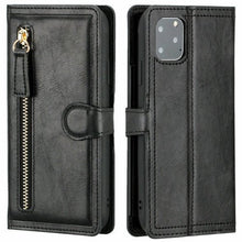 Load image into Gallery viewer, Zipper Wallet Flip Case For iPhone With Wireless Charging Support
