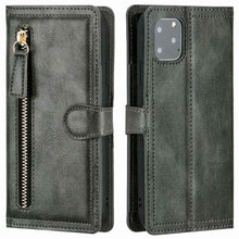 Load image into Gallery viewer, Zipper Wallet Flip Case For iPhone With Wireless Charging Support
