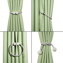 Load image into Gallery viewer, Magnetic Curtain Clip Room Accessories Pearl Ball Curtains Holder Tieback Home Decor Hanging Ball Buckle Tie Back Curtain Tiebacks Pearl Ball Home Curtain Buckle The Most Convenient Tie Backs Weave Clips Rope Straps Holder
