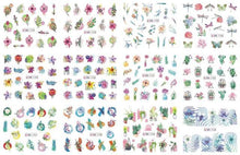 Load image into Gallery viewer, New Geometric Letter Nail Sticker Water Slider Winter Decal Christmas New Year Gift Nail Slider Temporary Tattoos Women Nail Art Stickers Water Transfer Decals Design Nail Art Supplies Manicure Acrylic Nail Foil Stencils Decorations
