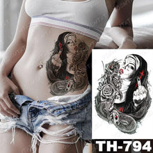 Load image into Gallery viewer, Luxury Big Waterproof Temporary Sticker Tattoo Large Flowers And Animals Body Tattos For Womens
