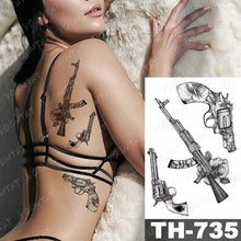 Load image into Gallery viewer, Luxury Big Waterproof Temporary Sticker Tattoo Large Flowers And Animals Body Tattos For Womens
