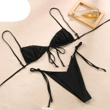 Load image into Gallery viewer, Halter Bikinis Swimsuit String Bikini Swimsuit for Women Triangle Tie Side Adjustable Swimsuit Bathing Suit 2 Piece Set New 2 Piece Swimwear High Cut Bikini Set Print Bandage Beachwear

