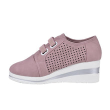 Load image into Gallery viewer, New High Heel Casual Womens Sneakers Breathable Height Increasing Shoes Air Cushion Comfortable Sneakers Women's Vulcanize Leather Shoes Luxury Walking Women Outdoor Shoes
