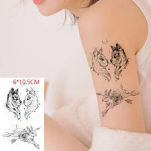 Load image into Gallery viewer, Elegant Black Waterproof Temporary Tattoo Stickers Moon Hill Modern Body Art Stickers Hand Foot High Quality For Womens
