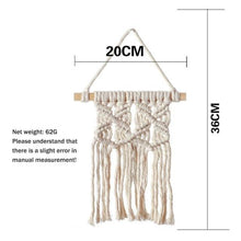 Load image into Gallery viewer, Handmade Wall Art Home Wall Decor Woven Hanging Tapestry Tassel Wind Chimes Wall Hanging Ornaments  Hand Macrame Wall  For Wall Wedding Living Room Gallery Patio Apartment Yard Decor
