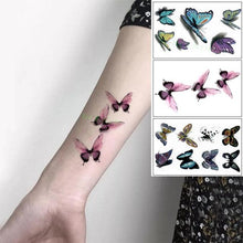 Load image into Gallery viewer, Elegant Waterproof Temporary Butterfly Sticker Tattoo Fake  Halloween Party Tattoo For Woman Girls
