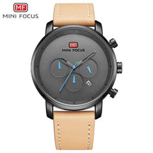 Load image into Gallery viewer, Fashion Multifunctional Mens Watches Sport Quartz Round Analog Watches Modern Leather Strap Design
