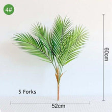 Load image into Gallery viewer, Green Artificial Palm Leaves Plastic Tropical Tree Fake  Indoor Outdoor Garden Home Outdoor Decorations

