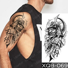 Load image into Gallery viewer, Elegant Black Waterproof Temporary Tattoo Sticker Lion Tiger Bear Flash Tattoos Leopard Wolf Colorful Big Tattoo Stickers For Mens Womens
