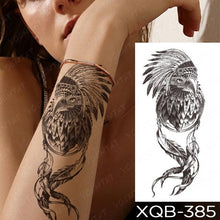 Load image into Gallery viewer, Elegant Black Waterproof Temporary Tattoo Sticker Lion Tiger Bear Flash Tattoos Leopard Wolf Colorful Big Tattoo Stickers For Mens Womens
