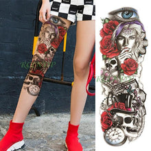 Load image into Gallery viewer, Extra Large Full Arm Leg Body Hand Waterproof Fake Tattoo Stickers Temporary Realistic Black Modern Mens Tattoo
