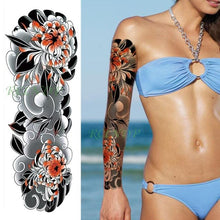 Load image into Gallery viewer, Extra Large Full Arm Leg Body Hand Waterproof Fake Tattoo Stickers Temporary Realistic Black Modern Mens Tattoo
