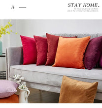 Load image into Gallery viewer, Super Soft Cushion Cover Velvet Pillow Cover Living Room Velvet Decorative Throw Pillow Covers Soft Solid Square Cushion Case For Couch Home Decorative Pillows
