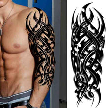 Load image into Gallery viewer, Realistic Full Arm Temporary Tattoos Sleeve Fake Tatoos Warrior Lion Tiger Flower Waterproof Tattoo Stickers For Womens Mens

