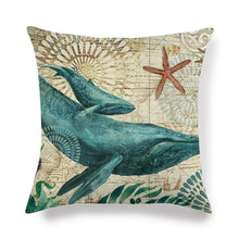 Load image into Gallery viewer, Pillowcase Sofa Cushion Cover Decoration Linen Pillow Case Higher Quality Marine Sea Life Pillow Covers Cases Super Soft Square Cushion Decorative Pillow Pattern Sofa Pillow Cover Couch Pillow 45x45CM
