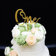 Load image into Gallery viewer, Acrylic One Cake Topper Top Cake One Cake Topper Birthday Cake Topper Double Sided For Anniversaries And Parties  Birthday Party Cupcake Toppers Flags Wedding Baby Shower Supplies Lovely Baking Dessert Decorations
