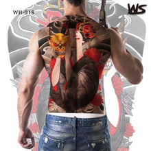 Load image into Gallery viewer, Extra Large Back Temporary Lion Tatoo Sticker Waterproof Black Luxury Big Modern  Design For Mens
