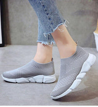 Load image into Gallery viewer, Women Slip On White Sneakers Vulcanize Shoes Super Light Women Casual Breathable Walking Shoes Lightweight Running Shoes Mesh Workout Casual Espadrilles Sports Sneakers
