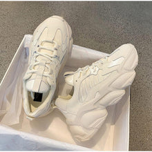 Load image into Gallery viewer, Elegant Women's Sneakers Lace Up Thick Platform Casual Shoes Leather Comfortable Walking Footwear Fashion New Lightweight Casual Everyday Walking Fashion Sneakers
