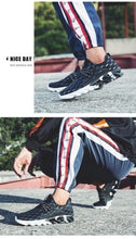 Load image into Gallery viewer, Mens Lightweight Breathable White Sneakers Casual Spring New Fashion Comfortable Walking  Slip-On Sneakers Breathable Fashion Athletic Gym Casual Tennis Sneakers Modern Design Shoes
