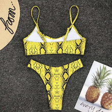 Load image into Gallery viewer, Leopard Bikini Women Swimwear Female Swimsuit Women Two Pieces Scalloped Bikini Set Swimsuits  Bathing Suit Two-pieces Bikini Set Bather Bathing Suit
