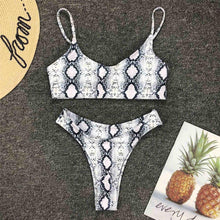 Load image into Gallery viewer, Leopard Bikini Women Swimwear Female Swimsuit Women Two Pieces Scalloped Bikini Set Swimsuits  Bathing Suit Two-pieces Bikini Set Bather Bathing Suit
