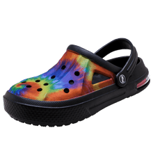 Load image into Gallery viewer, Mens Womens Sandals Hole Shoes Rubber Clogs Couple Garden Shoes Color Printing Air Cushion Beach Sandals Unisex Garden Clogs Lightweight Slip On Women Men Beach Sandals Water Shoes
