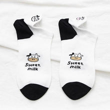 Load image into Gallery viewer, New Fashion Cow Print Cute Animals White Cartoon Socks Cute Happy Socks Unisex Fashion Socks Cow Style Breathable Socks For Men And Women
