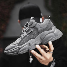 Load image into Gallery viewer, Fashion Mens Sneakers White Trend Casual Comfortable Black Mens Chunky Sneaker Design Summer White Outdoor Running Tennis Sneakers Sport Fashion Comfortable Casual Mens Sneakers
