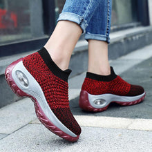 Load image into Gallery viewer, Womens Breathable Sneakers New Mesh Women Shoes Slip-On Air Cushion Casual Walking Shoes Lightweight Breathable Mesh Athletic Running Shoes Fashion Slip-on Sock Sneakers
