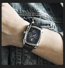 Load image into Gallery viewer, Square Luxury Mens Watch Analog Waterproof Quartz Sport Stylish Leather Strap Wrist Watch Business Design For Men
