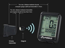 Load image into Gallery viewer, Waterproof Bicycle Computer Wireless And Wired MTB Bike Cycling Odometer Stopwatch Speedometer LED Digital Bicycles Computer Odometer Speedometer Max Distance Time For Trainer
