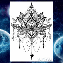 Load image into Gallery viewer, Luxury Colorful Flower Lavender Waterproof Temporary Tattoos Animals Arm Chest Tattoo Stickers Elegant Summer Style For Womens Mens
