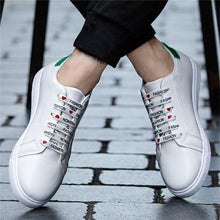 Load image into Gallery viewer, School Casual Leather Mens Sneakers Fashion Flat Outdoor Sneakers Classic Sports Flat Low Top Sneaker Lace-up Fashion Walking Jogging Non Slip Athletic Comfortable Mens Sneakers
