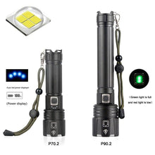 Load image into Gallery viewer, Rechargeable LED Flashlight High Lumen USB Ultra Bright Adjustable Powerful Zoomable Flashlight Water Resistant For  Daily Household and Outdoor Camping Hiking Riding Running
