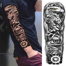 Load image into Gallery viewer, Realistic Full Arm Temporary Tattoos Sleeve Fake Tatoos Warrior Lion Tiger Flower Waterproof Tattoo Stickers For Womens Mens
