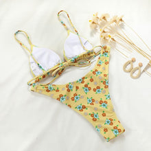 Load image into Gallery viewer, Halter Bikinis Swimsuit String Bikini Swimsuit for Women Triangle Tie Side Adjustable Swimsuit Bathing Suit 2 Piece Set New 2 Piece Swimwear High Cut Bikini Set Print Bandage Beachwear
