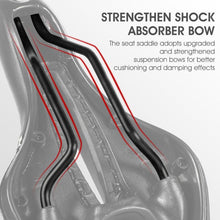 Load image into Gallery viewer, Bike Saddle Mountain Road Bike Seat PU Leather Gel Filled Cycling Cushion Comfortable Shockproof Bicycle Saddle Seat Cushion For Men Comfort Bike Saddle Anti-Slip Bicycle Saddle Waterproof Bicycle Seat For Mountain Bike Seat
