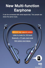 Load image into Gallery viewer, Playback Bluetooth Headphone Bass Wireless Headphones Sport Stereo Bluetooth Earphone Neckband Music Headset Updated Design with Industry Leading Sound &amp; Improved Comfort, Long Wireless Range, Up to 24 Hours of Talk Time
