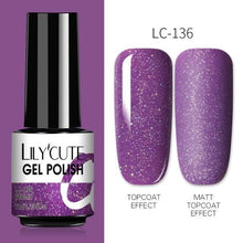 Load image into Gallery viewer, 2022 New Fashion Purple Womens Nail Gel 7ml Permanent UV LED Base Matte Glossy Luxury Colorful Effect Nail Gel for Women and Girls
