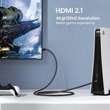 Load image into Gallery viewer, Black HDMI Cable 2.1 8K60Hz 4K120Hz HDMI Splitter HDR10 48Gbps Ultra High Speed 4K 120Hz Braided HDMI Cable Dynamic HDR Vision HDR 10 Compatible With UHD TV Gaming Console
